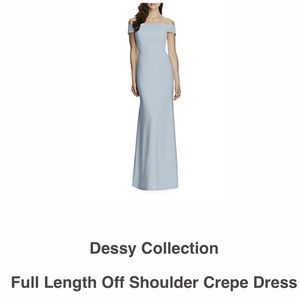 Dessy off the shoulder collection gown